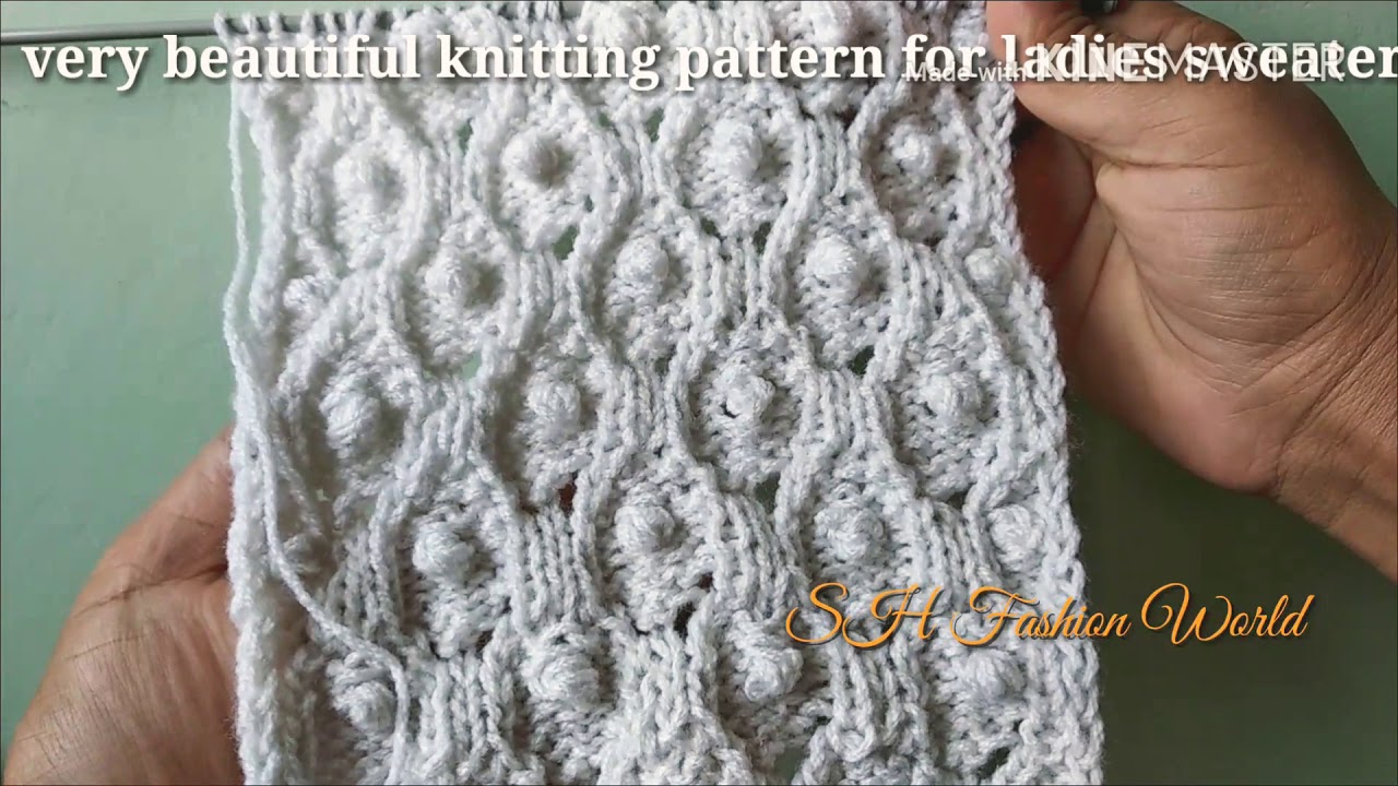 A beautiful knitting pattern for ladies sweater