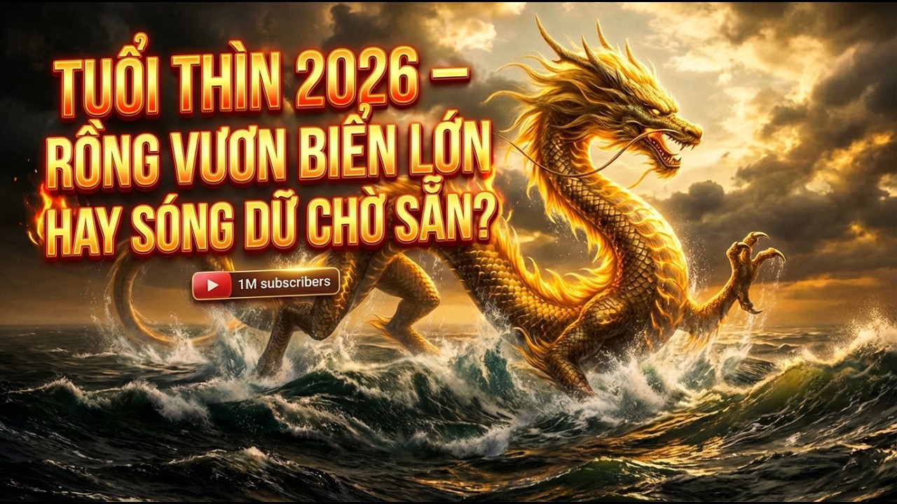 TUỔI THÌN 2026 – RỒNG VƯƠN BIỂN LỚN HAY SÓNG DỮ CHỜ SẴN? #tuvi #tuoithin #12congiap #tuvituoithin