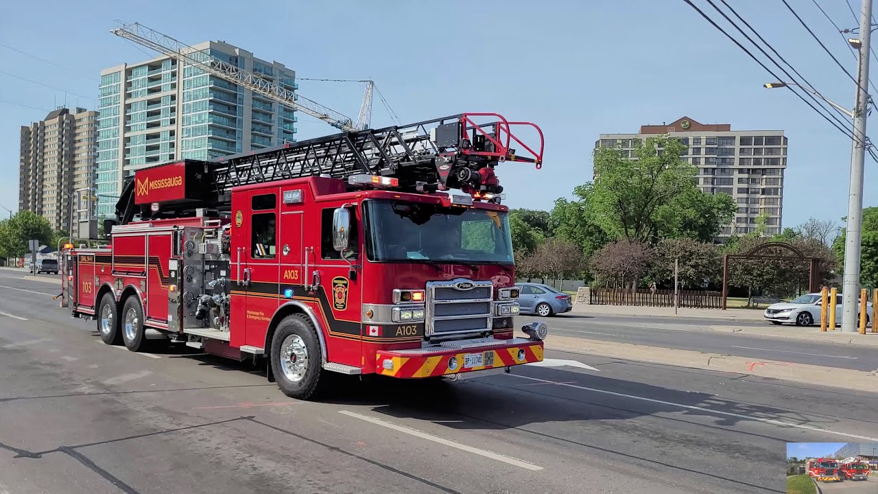 4K Mississauga Fire Aerial 103 Responding YouTube