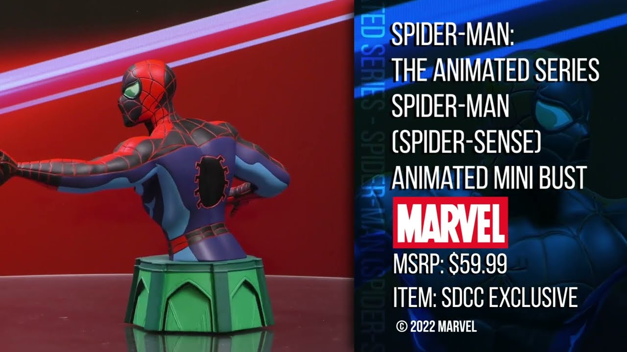 Spider-Man: The Animated Series - Spider-Man (Spider-Sense) Animated Bust -  San Diego 2022 Exclusive