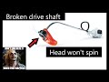 Replacing a string trimmer drive shaft