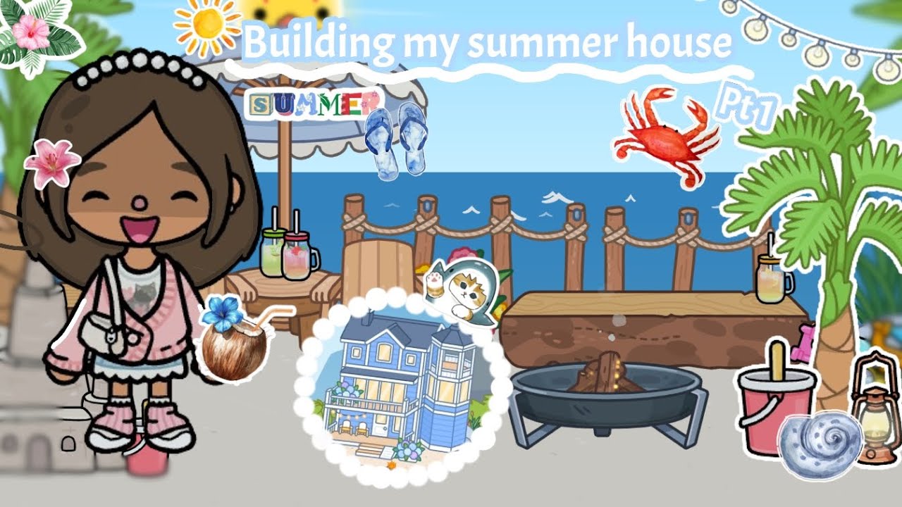 Building my summer house Pt 1 🌊🫧🦀🥥