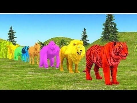 colorful animals transform in a fun and surprising adventure! 🐘🦁🐯🌈