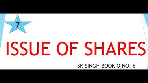 # 7  issue of share  Q N 6 |  12th(Accounts)Dr. S.K. Singh Books | by rahul singh commerce classes
