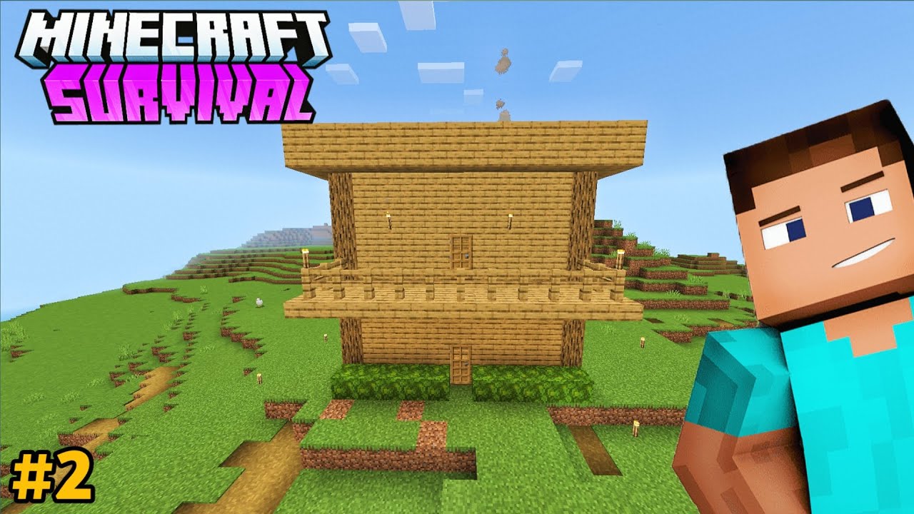 I BUILD MY NEW HOUSE || MINECRAFT SURVIVAL #2 - YouTube