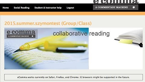 Blackboard LTI integration with eComma from University of Texas at Austin