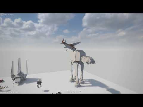 Teardown  war | Star wars plane attack |slow motion mod -AT-AT Map
