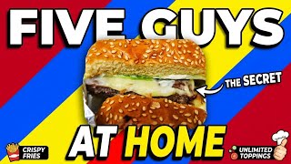 Better than takeout! 🍔 Your guide to the perfect homemade Five Guys burger.