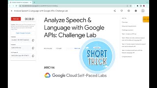 Analyze Speech & Language with Google APIs: Challenge Lab  #qwiklabs  #ARC114  [With Explanation🗣️]