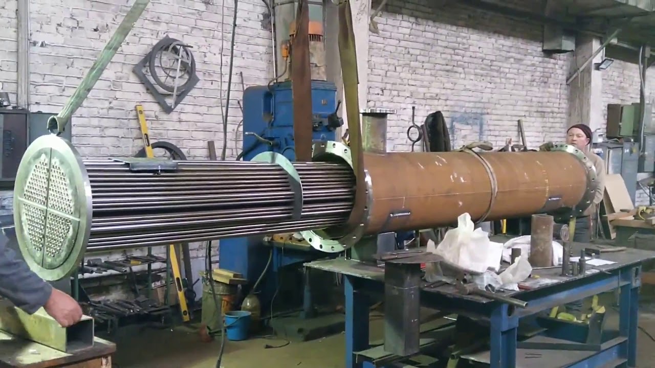 Кожухотрубный теплообменник - YouTube