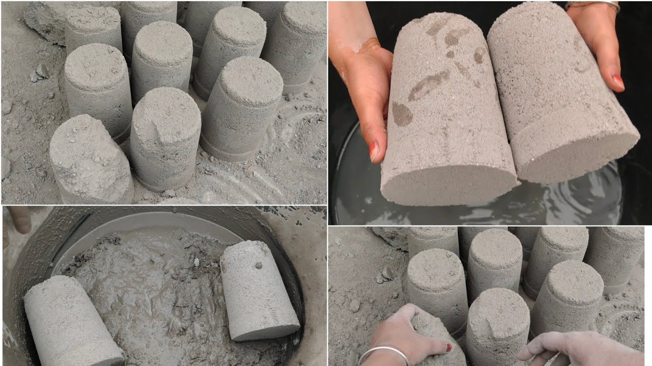 New 🆕 Gritty Crispy Crunchy sand cement dry floor and water 💦 crumbling #asmr