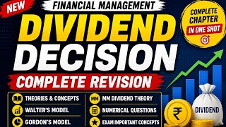Dividend Decision Complete Chapter Revision | Financial Management | UGC NET Commerce + B.Com + MBA