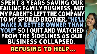 Spent 8 Years Saving Our Failing Family Business, But My Parents Left It To My Spoiled Brother...