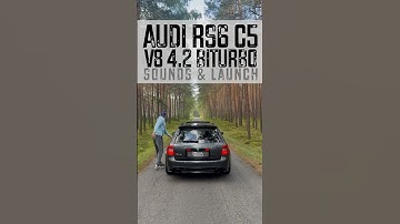 Volume up! C5 Audi RS6 with blue titanium exhaust in the forest