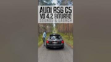 Volume up! C5 Audi RS6 with blue titanium exhaust in the forest