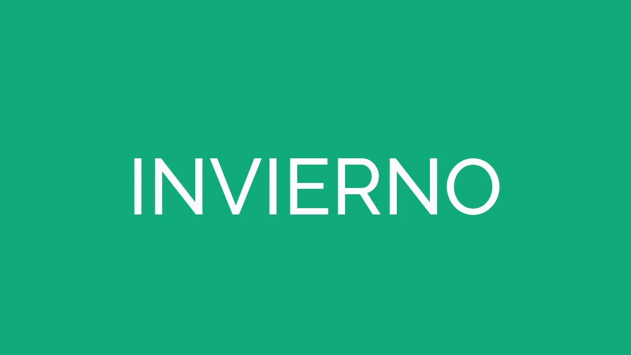 How To Say Winter In Spanish YouTube