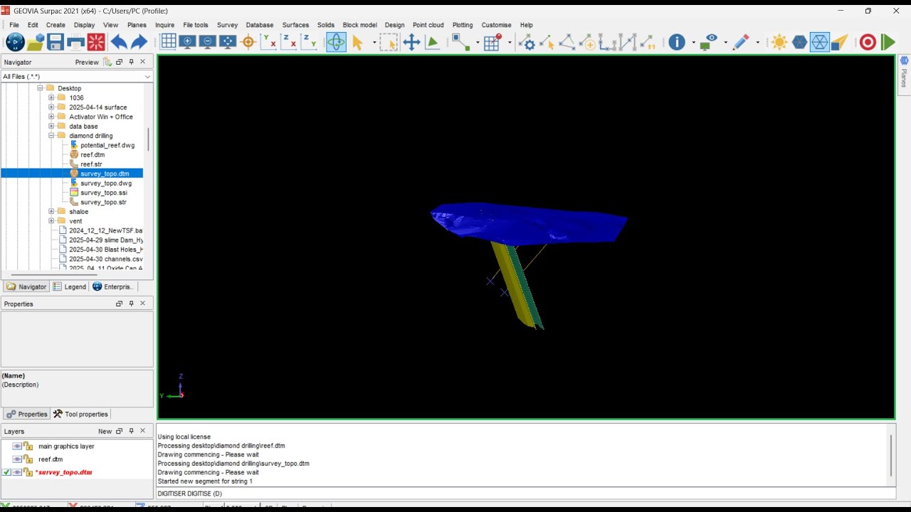 How to plan exploration drill holes using surpac - YouTube