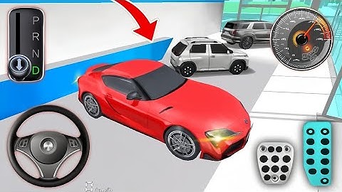 Crazy New Red Toyota Supra Park In Airport-3D Driving Class-Ios Android Gameplay