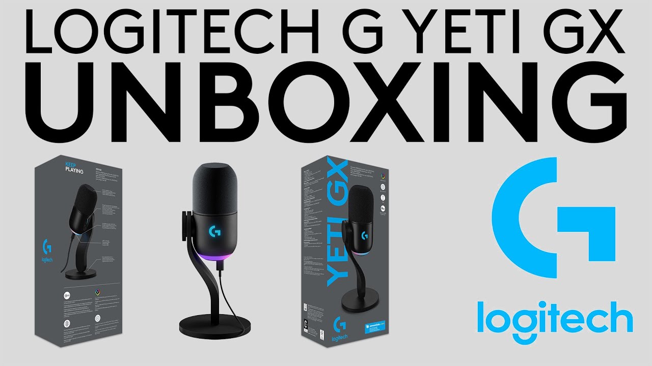 Logitech G Yeti GX Microphone UNBOXING 