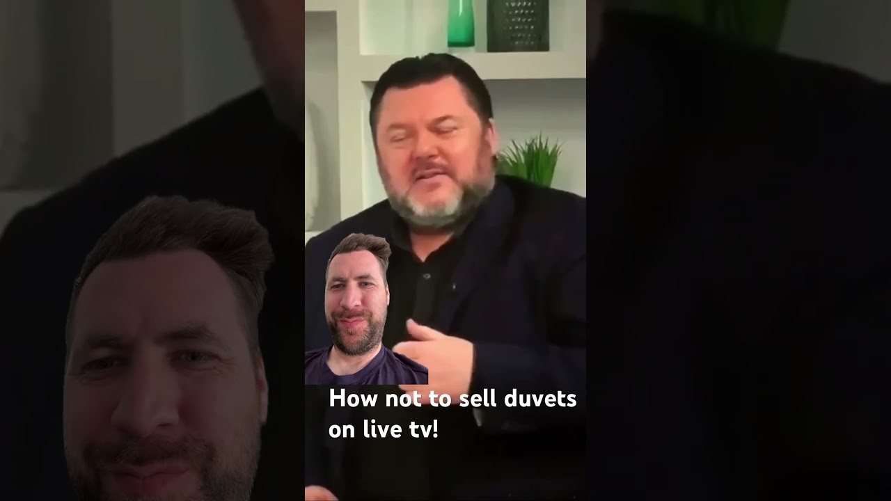 How not to sell duvets on live tv! 