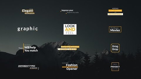 Dynamic Titles 4k V.2 After Effects Templates