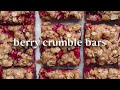 Vegan mixed berry crumble bars  easy summer dessert recipe