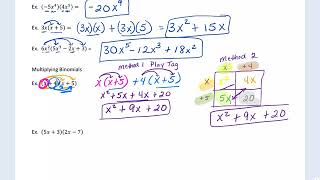 5 2 Recording Multiplying Polynomials