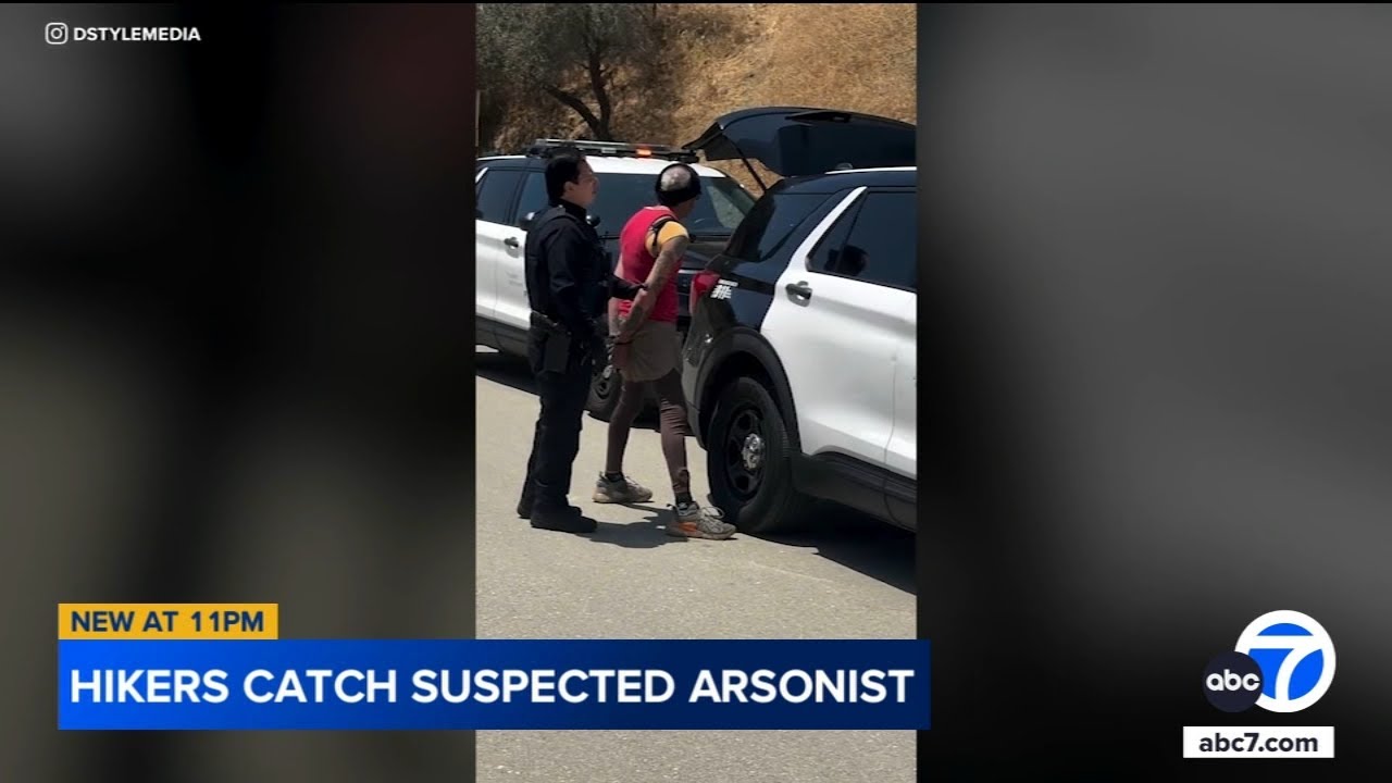Hikers confront alleged arsonist before his arrest at Runyon Canyon, video shows
