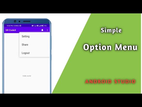 Create Option Menu in Android Studio || Option Menu || Android Studio Tutorial || SR CodeX