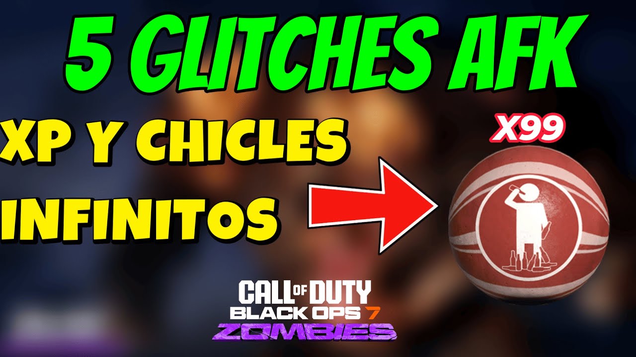 BO7 ZOMBIES: 5 GLITCHES 100% AFK EN SOLO PARA XP Y CHICLES INFINITOS