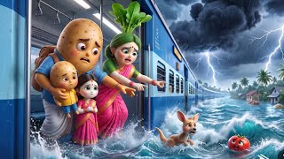 Information Baby Kangaroo Lost in a Flood 😢 Aloo & Friends Rescue Him | Emotional Family Reunion | Kids Story Guide