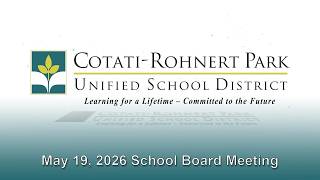 May 19, 2026 Regular School Board Meeting