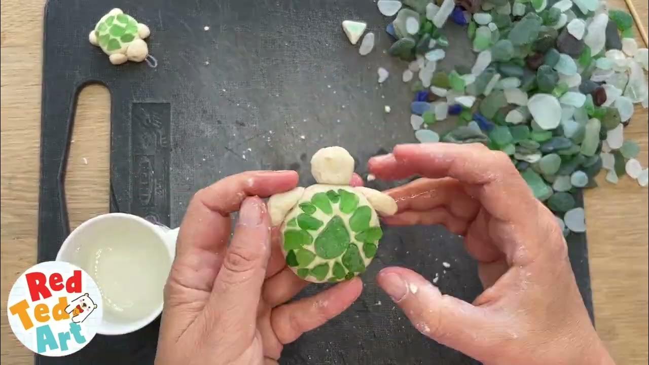 Easy Sea Glass Turtle Craft Idea - Red Ted Art - Easy Kids Crafts