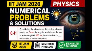 Q41. IIT JAM 2026 Physics Q.41 🔥 Can You Solve This | Angular Resolution of Human Eye