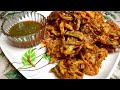 Crispy pyaz pakora recipi  onion lachha pakora rainy day  by kb food