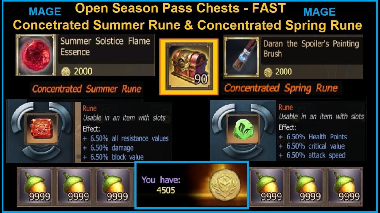 Drakensang Online - Instant DARAN and SUMMER Runes 4000 Season Points ...