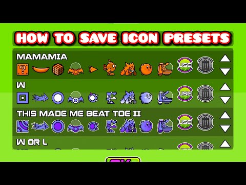 How To Make Icon Presets In Geometry Dash Geode (4.7.1)
