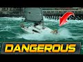 BOATS CAUGHT IN DANGEROUS WAVES AT CAPBRETON INLET | BOAT ZONE