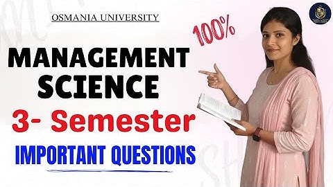 MANAGEMENTWETENSCHAP || BBA (BA) || BELANGRIJKE VRAGEN || SEM-3 OSMANIA UNIVERSITY ||@shivanipallela