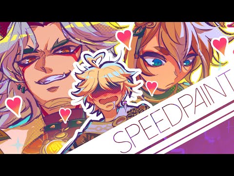 Arataki Itto & Gorou (reaction) || Genshin Impact || CSP Speedpaint