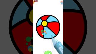 Coloring a simple ball into a rainbow masterpiece! 🎨⚽ So relaxing and satisfying to watch 😍 #Shorts
