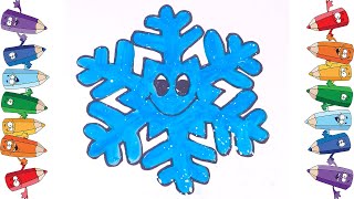 How to draw a snowflake Snow Как нарисовать снежинку Снег