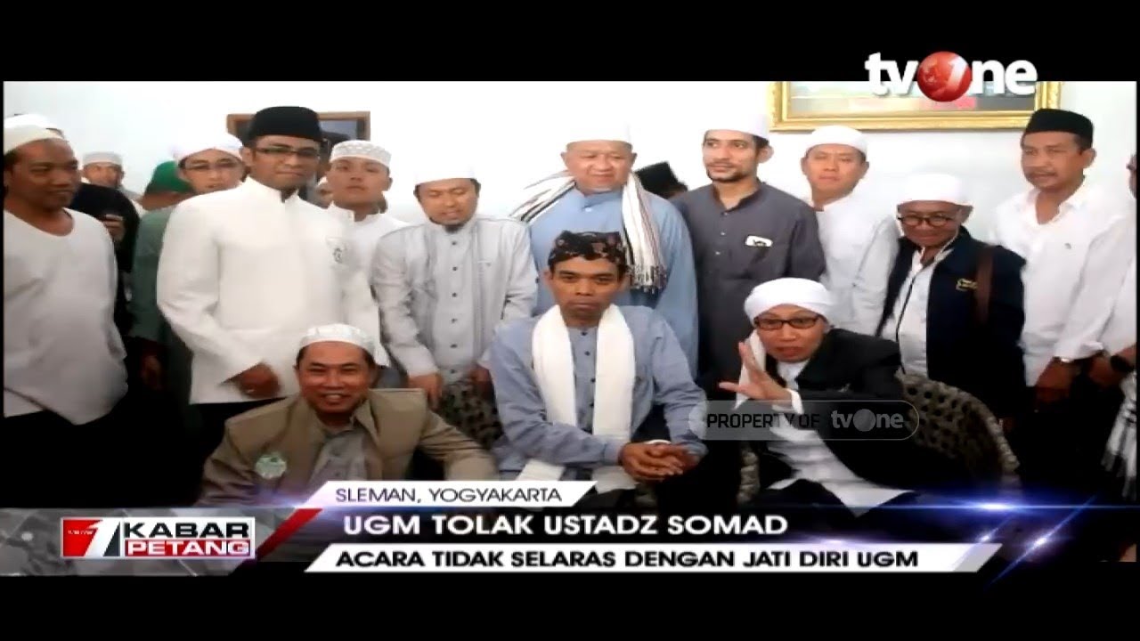tv one live streaming free UGM Tolak Ustadz Abdul Somad Lantaran Tidak Selaras Dengan Jati Diri