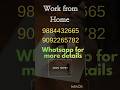 WhatsApp 9884432665#wfh #motivation #handwriting #job #hardwork #youtubeshorts #women #workfromhome