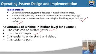 Operating system design and implementation