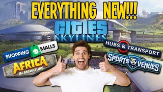 FREE Hubs & Transport & NEW Content Creator Packs Details for Cities Skylines!