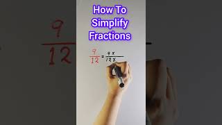 How to simplify fractions #simplify #simplification #fraction #maths