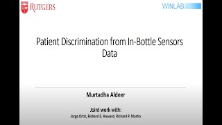 Murtadha Aldeer: Identifying the Person Taking Pills from a Smart Bottle