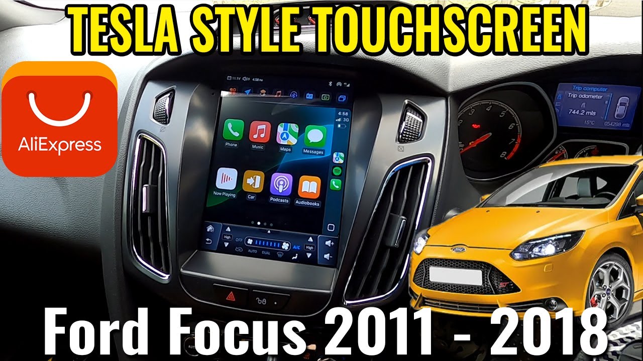 Tesla Style CarPlay Screen in Ford Focus Mk3 | Unboxing, Install and Review | 9.7" Vertical Radio