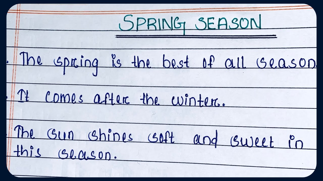 descriptive essay about spring season